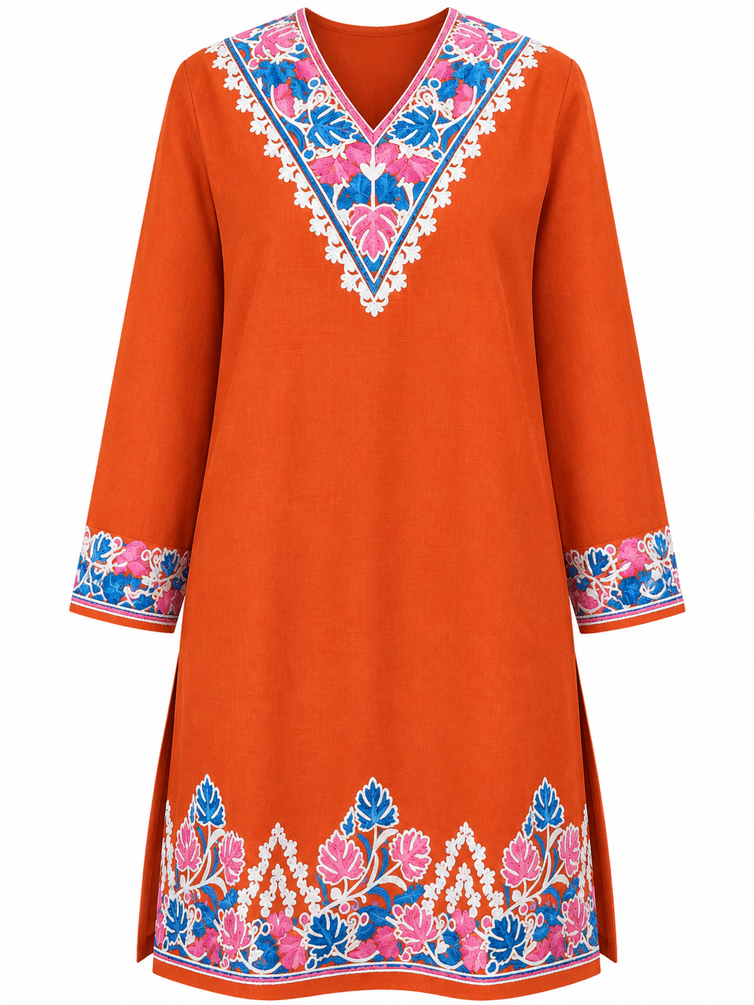 Kashmir Aari cotton Co-Ord Set | Sassy Salmon